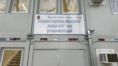 (FOTO/AUDIO) Iași: Clădirea școlii modulare unde vor învăța elevii Colegiului Pedagogic „Vasile Lupu” a fost inaugurată astăzi