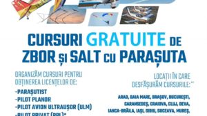 Ești gata să zbori? Aeroclubul Teritorial „Alexandru Matei” Iași te invită să beneficiezi de cursuri gratuite de zbor și salt cu parașuta