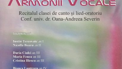 „Tinere voci în recital ” la Palatul Culturii Iași